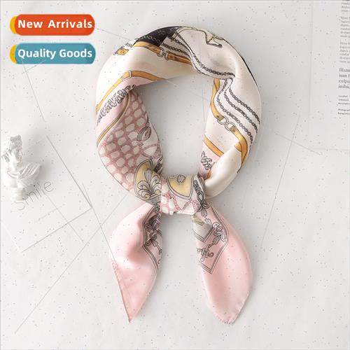 2020 Decorative Small Square Scarf Women Faux lk Autumn Suns