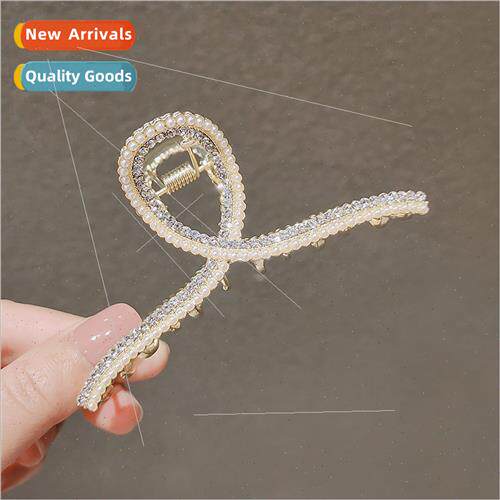 Super fairy pearl rhinestone hair clips back head fashion cl