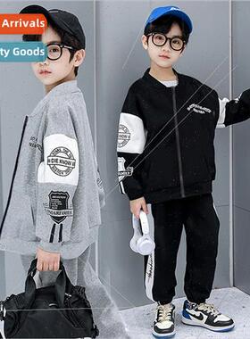 2023 twoPCS spring fall new boys su sports casual zipper jac