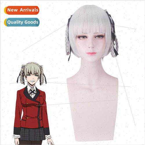 Anime wig wild gambling abyss 桃喰绮罗莉 headdress hairband
