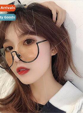 ins half frame round teal sunglasses men tide 2019 retro sun