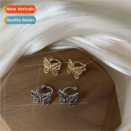 Butterfly earrings hollow butterfly ear clips female 2021 ne