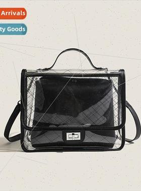 che Design Jelly Korean Transparent Bag nger Stching Transpa