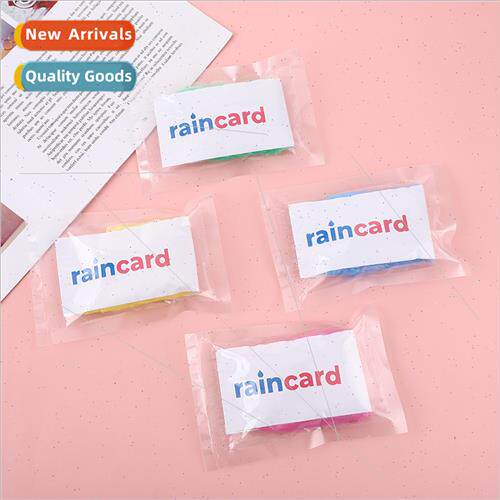 Raincard card raincoat adult disposable vacuum compression p