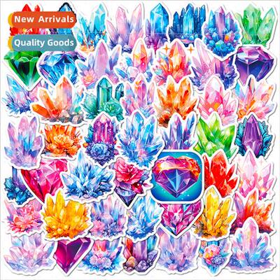 50 pcs crystal pillar stickers shein new dreamy love colorfu
