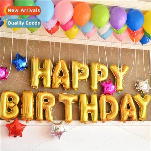 32 inch large gold letters aluminum balloon happy birthday l