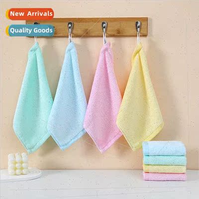 Bamboo fiber square towel 25*25cm kindergarten hand towel th