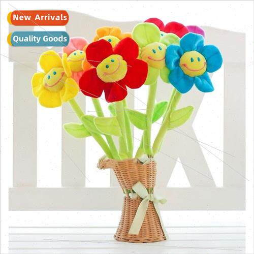 Sunflower plush toys roses fabric bouquets curtain buttons c