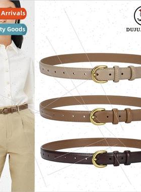 Belt Ms. leather simple fashion wild fine belt female D-shap