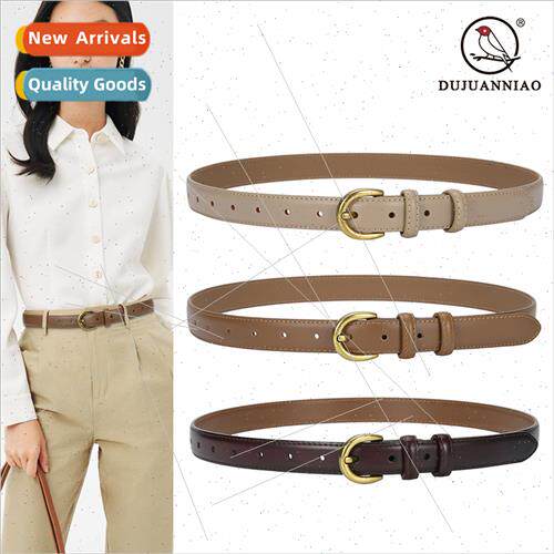 Belt Ms. leather simple fashion wild fine belt female D-shap