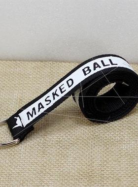 Women Belt Fashion Nylon Woven Decorative Belt Student Lette