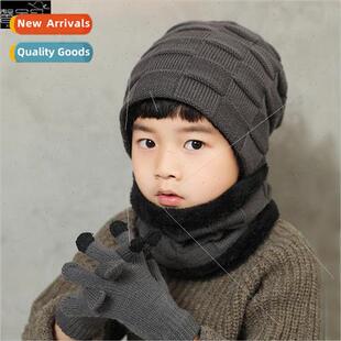 9550 Children winter threePCS hat padded warm outdoor baby p