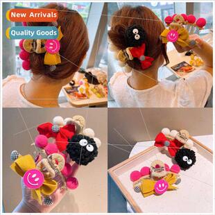 Korea sense Autumn winter cute cashmere ball color collision