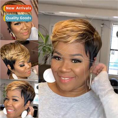 new chemical fiber wig Europe wig female short hair partial