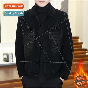 men fall winter 2023 warm jacket thickened fashion tweed