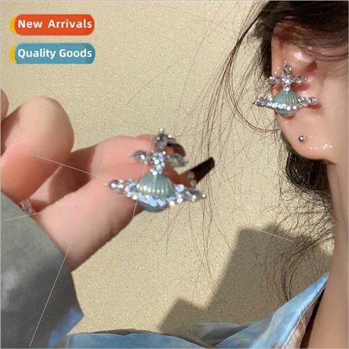 French West Dowager Saturn Zirconia Ear Bone Clip Sense Vint