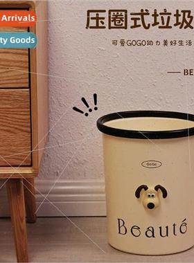 Household garbage can kchen bathroom bathroom lidless pressu