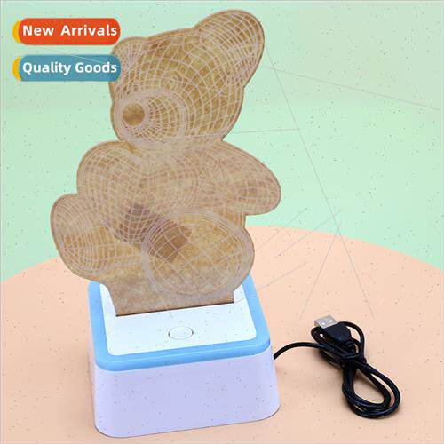 3D boutique LED night light new colorful small table lamp li