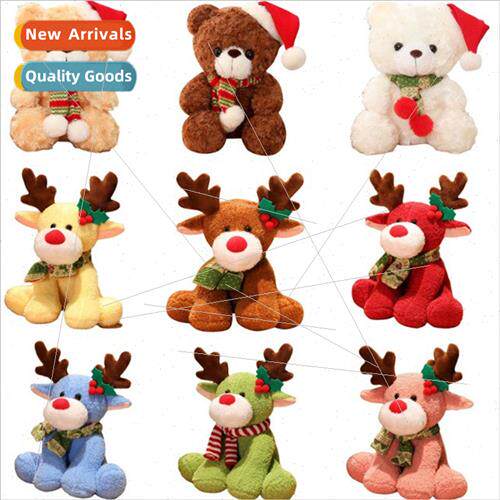New plush Christmas scarf teddy bear doll Christmas gift toy