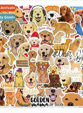 50 pcs cute cute pet golden retriever handbook stickers dood