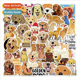 50 pcs cute cute pet golden retriever handbook stickers dood