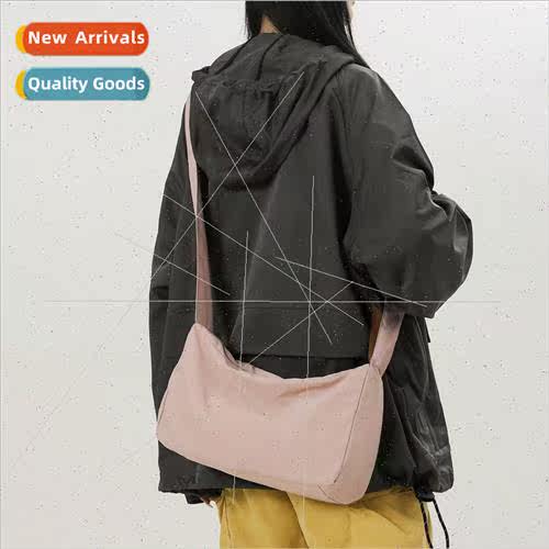 Solid color nylon crossbody bag female students classroom sh