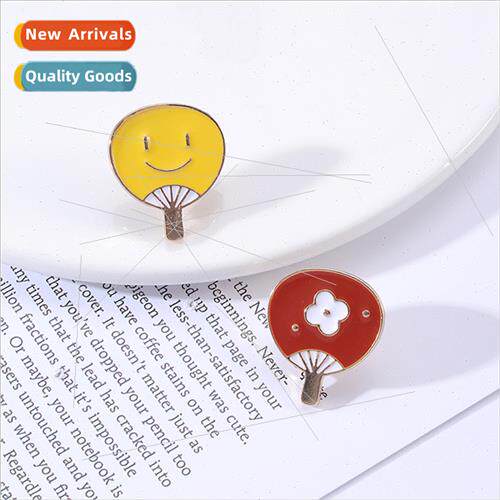 Creative Halloween smiley skull fan brooch jewelry alloy bro
