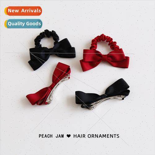 Japan simple bow hair clips cute top clip hair card side cli