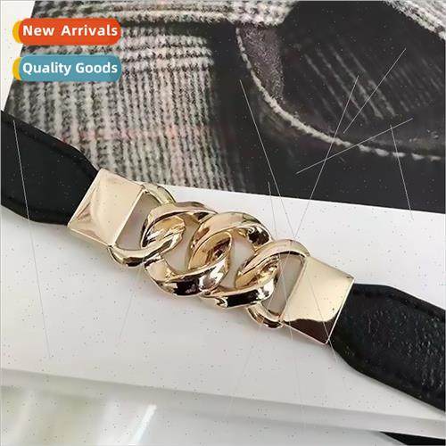 Autumn winter women elastic elastic thin belt waist seal dre