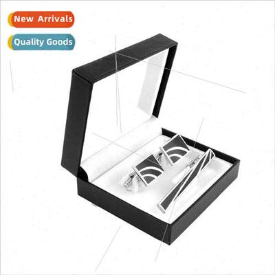 Men Tie Accessories Cufflinks Tie Clips Set Enamel Cufflinks