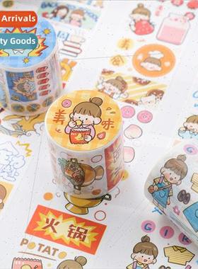 Marble head girl washi tape comes wh release paper creative