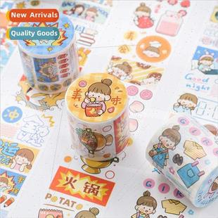 Marble head girl washi tape comes wh release paper creative
