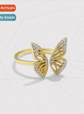 925 silver Skeleton Butterfly Ring Female Europe che Adjusta