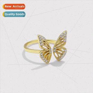 925 silver Skeleton Butterfly Ring Female Europe che Adjusta