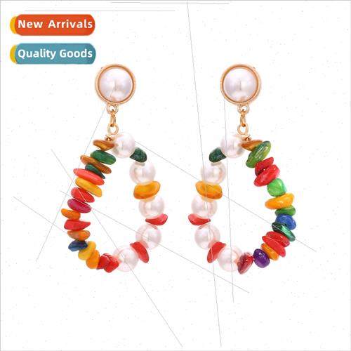 design sense fashion handmade colorful gravel earrings perso