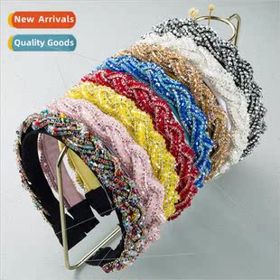 Europe seasonal new Hair rhinestone female flash cryst bands