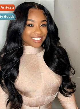 Europe wig women center parted bangs long curly hair big wav