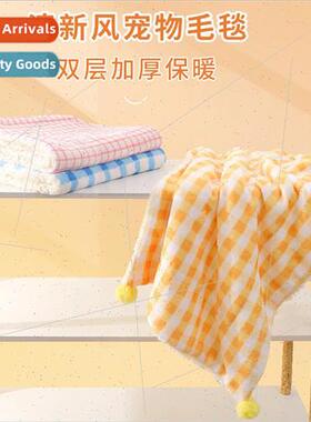 Pet blanket ins fall winter warm cat lter cat mat plaid carp