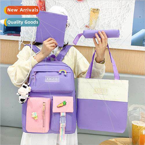 New student shoulder bag Korean four sets school bags outdoo