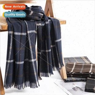 plaid scarf female Europe commuter States fashion imati Uned
