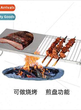 Camping convenient folding barbecue grill stoutdoor stainles