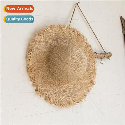 Europe Uned States folk large brim raffia grass dome cap out