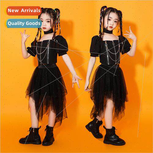 Girls Jazz Dance Costume Children Hip Hop Drummer Permance C