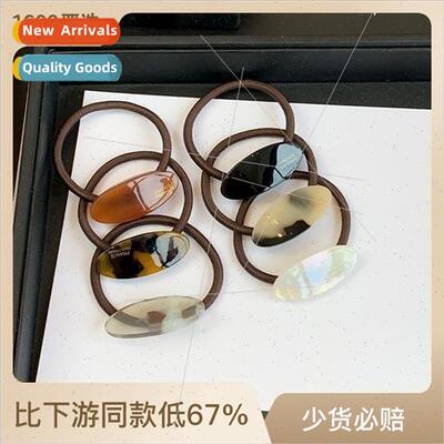 Korean geometric acetic acid hair band niche sense curved po