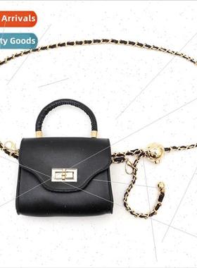 Gold Beaded Ball Small Bag Waist Bag Mini pstick Chain Bag n