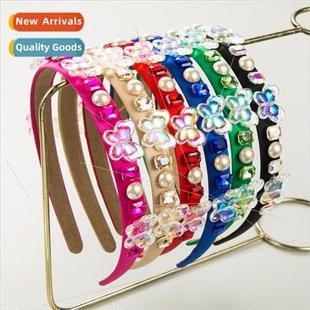 court butterfly resin Hair headband French pearl fashi bands