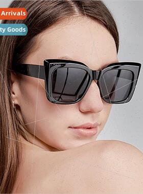 Large square frame cat eye sunglasses female super personali