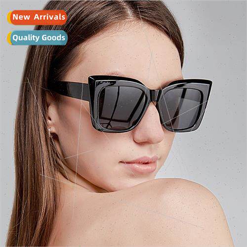 Large square frame cat eye sunglasses female super personali