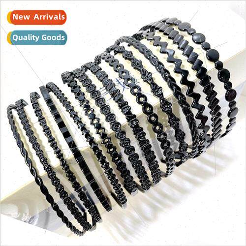 Fine hair bands -slip plastic flowers wash face bow twist Ko