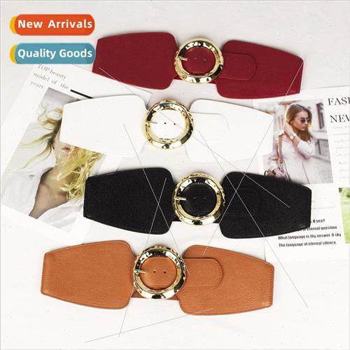 Wide belt female elastic elastic decorative dress waist belt